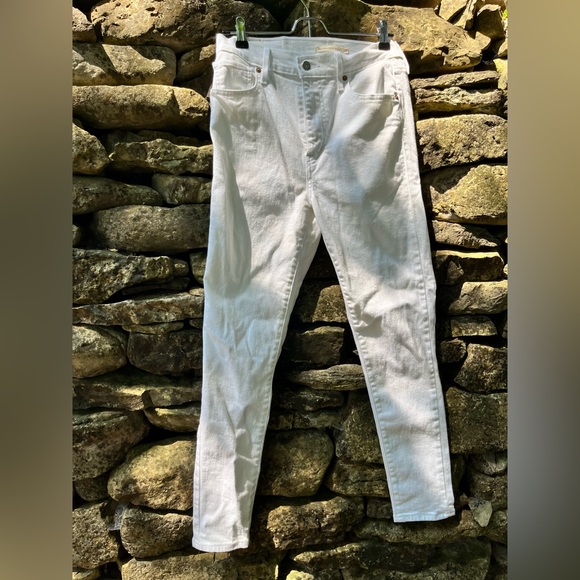 LEVIS white denim - MILE HIGH SUPER SKINNY JEANS - SIZE 29 - High waisted jean - Picture 7 of 7